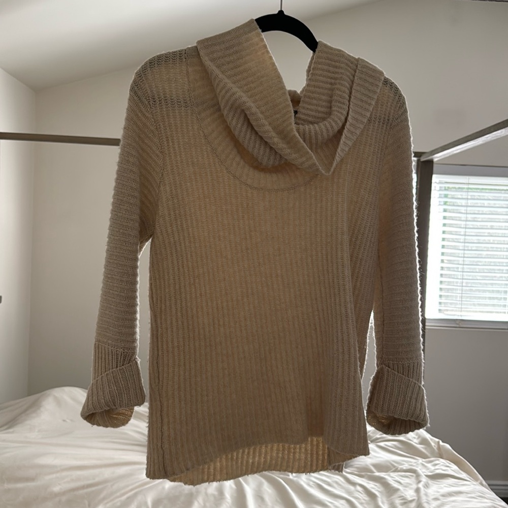 Splendid Cowl Neck Sweater Medium Cream